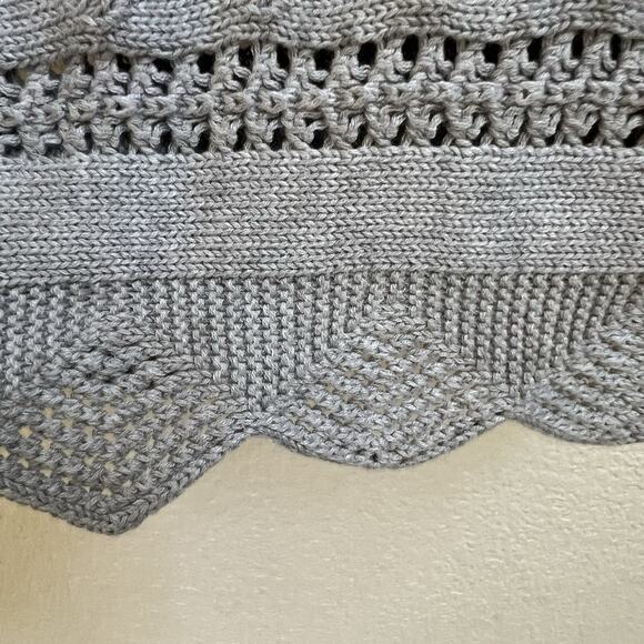 Sundance Lovely Days Silk Cotton Pointelle Knit Tunic Sweater Dress Crochet Sz L - Picture 6 of 6